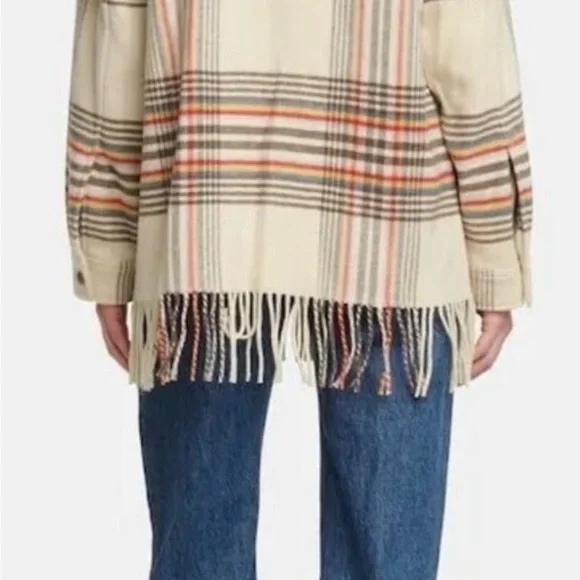 Polo Ralph Lauren Western Fringe Trim Plaid Wool Jacket - Picture 5 of 14